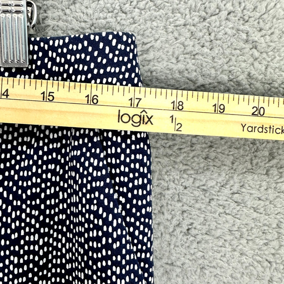 Chicos‎ Pants Womens 12 Blue polka Dot Ankle Stretch Comfort Preppy Twee Career - Picture 3 of 8